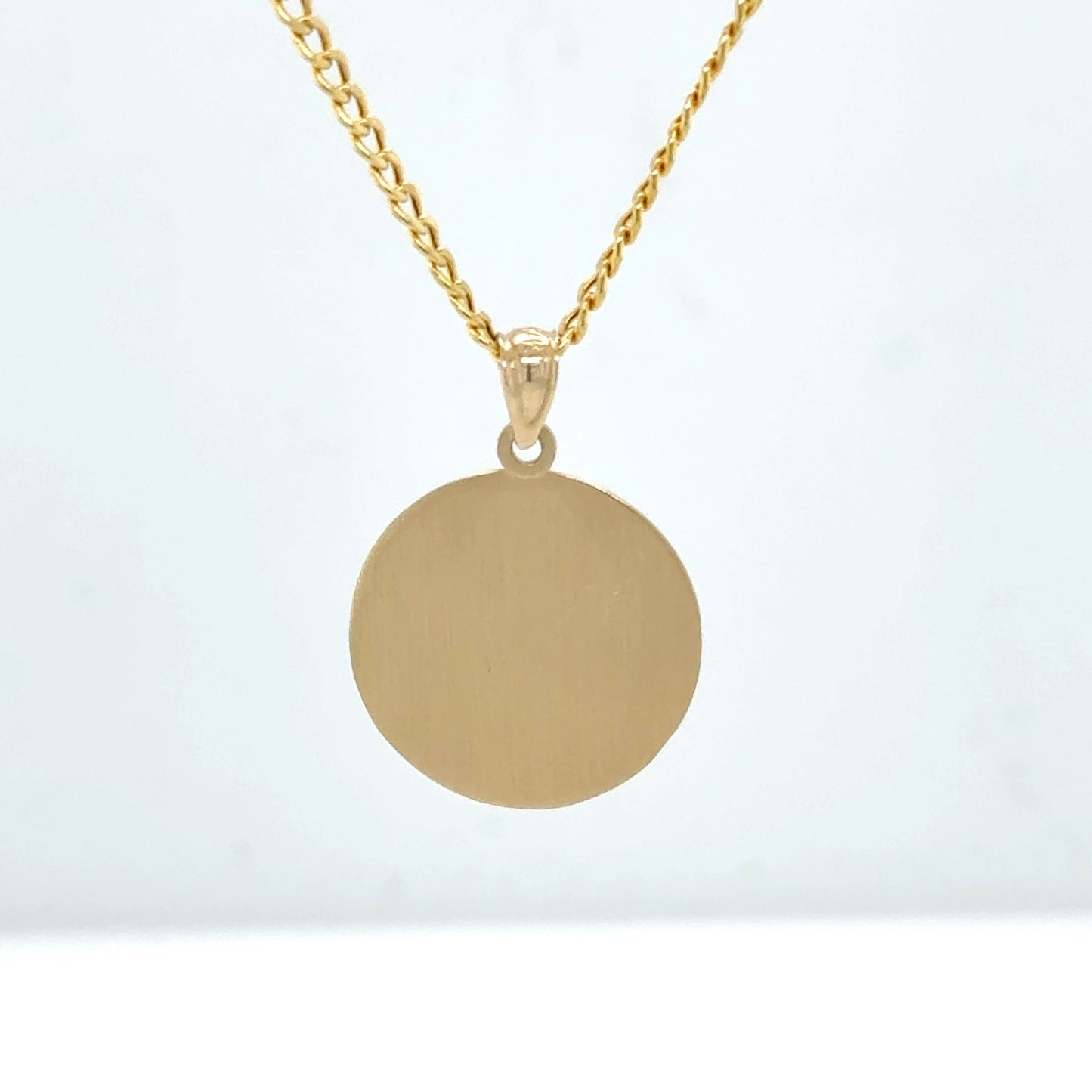 14K Yellow Gold Saint Michael Pendant Necklace